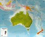 Austrálie - politická nástěnná mapa (1)