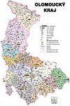 Správní uspořádání - Olomoucký kraj v měřítku 1: 120 000 nástěnná mapa Žaket (1)